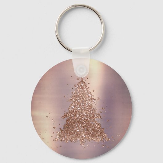 Posh Kerstboom | Glam Roos Goud Luxe Sleutelhanger (Voorkant)