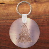 Posh Kerstboom | Glam Roos Goud Luxe Sleutelhanger (Voorkant)