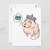 Posh Kitty Dreaming of Caviar Briefkaart (Voorkant / Achterkant)