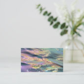 Posh Luxe Opal Iridescente Stijl Visitekaartje (Staand voorkant)