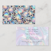 Posh Luxe Opal Iridescente Stijl Visitekaartje (Voorkant / Achterkant)