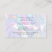 Posh Luxe Opal Iridescente Stijl Visitekaartje (Achterkant)