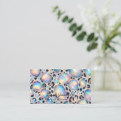 Posh Luxe Opal Iridescente Stijl Visitekaartje (Staand voorkant)