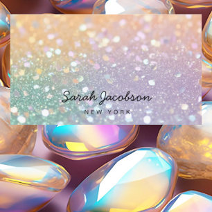 Posh Luxe Opal Iridescente Stijl Visitekaartje