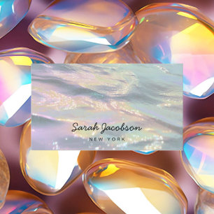 Posh Luxe Opal Iridescente Stijl Visitekaartje