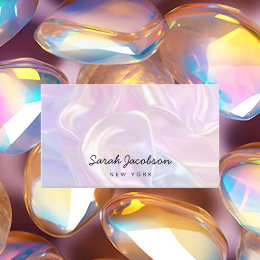 Posh Luxe Opal Iridescente Stijl Visitekaartje