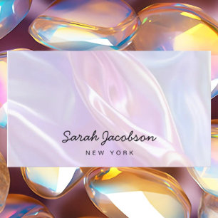 Posh Luxe Opal Iridescente Stijl Visitekaartje