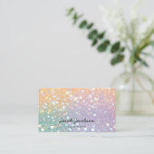 Posh Luxe Opal Iridescente Stijl Visitekaartje (Staand voorkant)