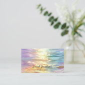 Posh Luxury Opal Iridescent Style Visitekaartje (Staand voorkant)