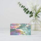 Posh Luxury Opal Iridescent Style Visitekaartje (Staand voorkant)