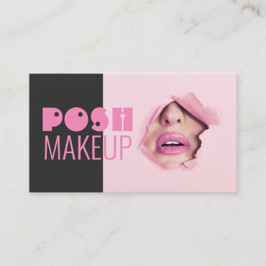 Posh make up Black/Roze Visitekaartje (Voorkant)