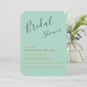 Posh Minimal Bridal Shower Kaart