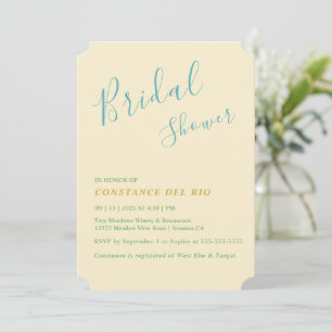 Posh Minimal Bridal Shower Kaart