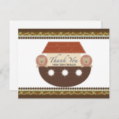 Posh Noah's Ark Flat Dank je wel kaart (Voorkant / Achterkant)