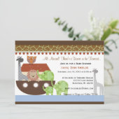 Posh Noahs Ark Invitation Kaart (Staand voorkant)
