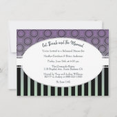 Posh Paars en Green Rehearsal Dinner Invite Kaart (Voorkant)