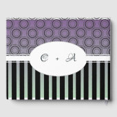 Posh Paars en Green Wedding Day Guestbook Gastenboek (Achterkant)