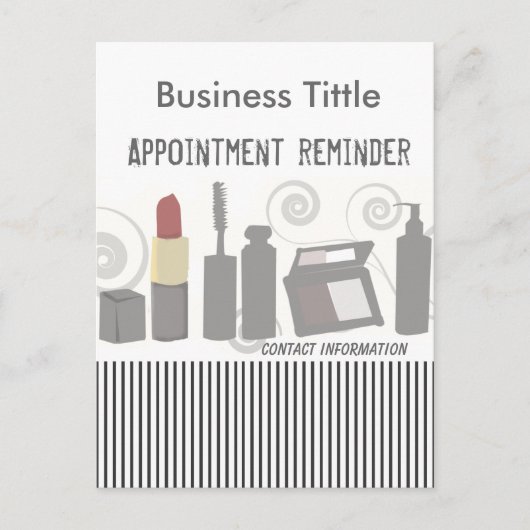 Posh Party Beauty Mode Make-up & Gezicht Uitnodiging Briefkaart (Voorkant)
