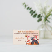 Posh Paws Pet Salon Visitekaartje (Staand voorkant)