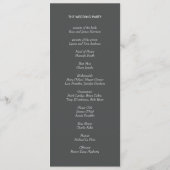 Posh Petals | koraal | Ceremony-programma Programmakaart (Achterkant)