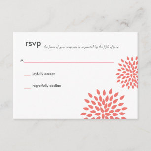 Posh Petals   koraal   RSVP Kaartje