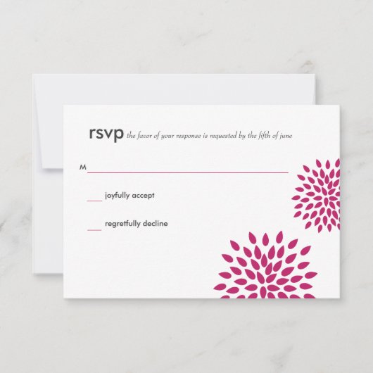 Posh Petals | levendig | RSVP Kaartje (Voorkant)