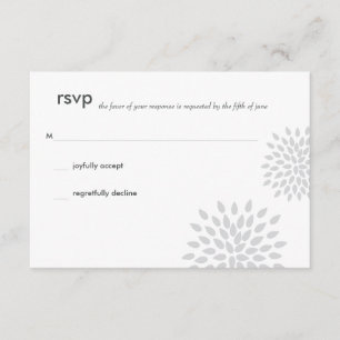 Posh Petals   Zilver   RSVP Kaartje