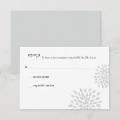 Posh Petals | Zilver | RSVP Kaartje (Voorkant / Achterkant)