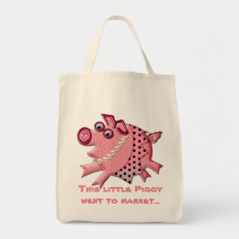 Posh Piggy gaat winkelen (gepersonaliseerd) Tote Bag