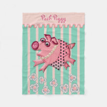 Posh Piggy in Pink op Mint Green Gepersonaliseerd