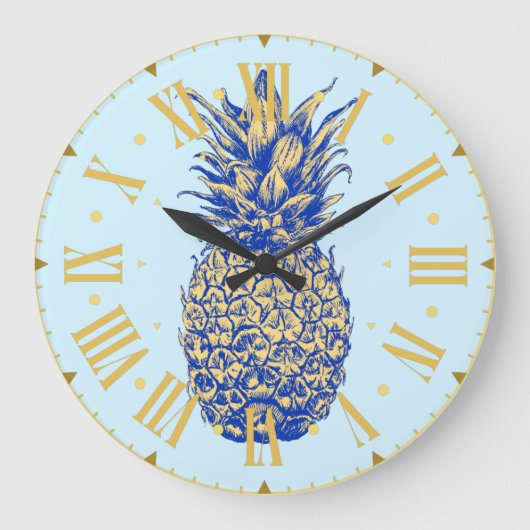 Posh Pineapple - Clock Grote Klok (Voorkant)