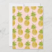 Posh Pineapple Luau Invite Kaart (Achterkant)