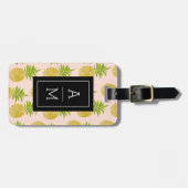 Posh Pineapple Monogrammed Bagagelabel (Voorkant horizontaal)