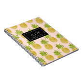Posh Pineapple Monogrammed Notebook Notitieboek (Rechterzijde)