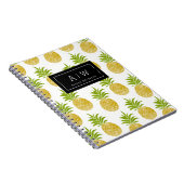 Posh Pineapple Monogrammed Notitieboek (Rechterzijde)