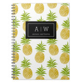 Posh Pineapple Monogrammed Notitieboek (Voorkant)