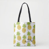 Posh Pineapple Monogrammed Tas (Voorkant)