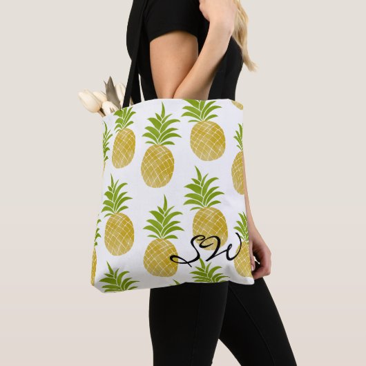 Posh Pineapple Monogrammed Tas (Dichtbij)