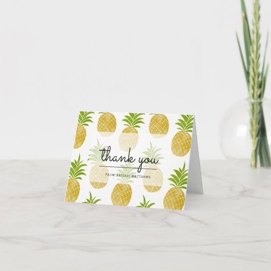 Posh Pineapple Thank You Card Bedankkaart (Voorkant)
