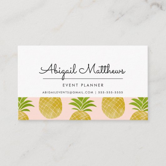 Posh Pineapple Visitekaartje (Voorkant)