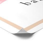 Posh Pink Coquette Bow Baby shower Welkom Poster (Hoek)