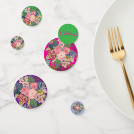 Posh Pink Roses Confetti