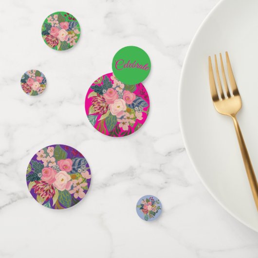 Posh Pink Roses Confetti (Groep)