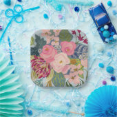 Posh Pink Roses Paper Bord (Feest)