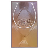 Posh pintuck satin en diamant giftbag klein cadeauzakje (Achterkant)