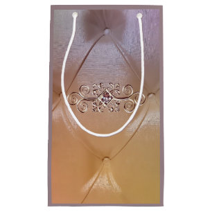 Posh pintuck satin en diamant giftbag klein cadeauzakje