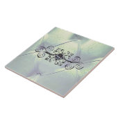 Posh pintuck satin en diamant keramische tegels tegeltje (Zijkant)