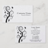 Posh Plant (Shadowed) - Black on (Gold Kaart) Visitekaartje (Voorkant / Achterkant)