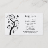 Posh Plant (Shadowed) - Black on (Gold Kaart) Visitekaartje (Achterkant)