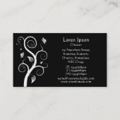 Posh Plant - White on Black (Gold) Visitekaartje (Achterkant)